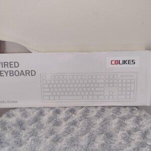 Colikes USB plug in keyboard model PC206A NEW Open Box Tested it works!